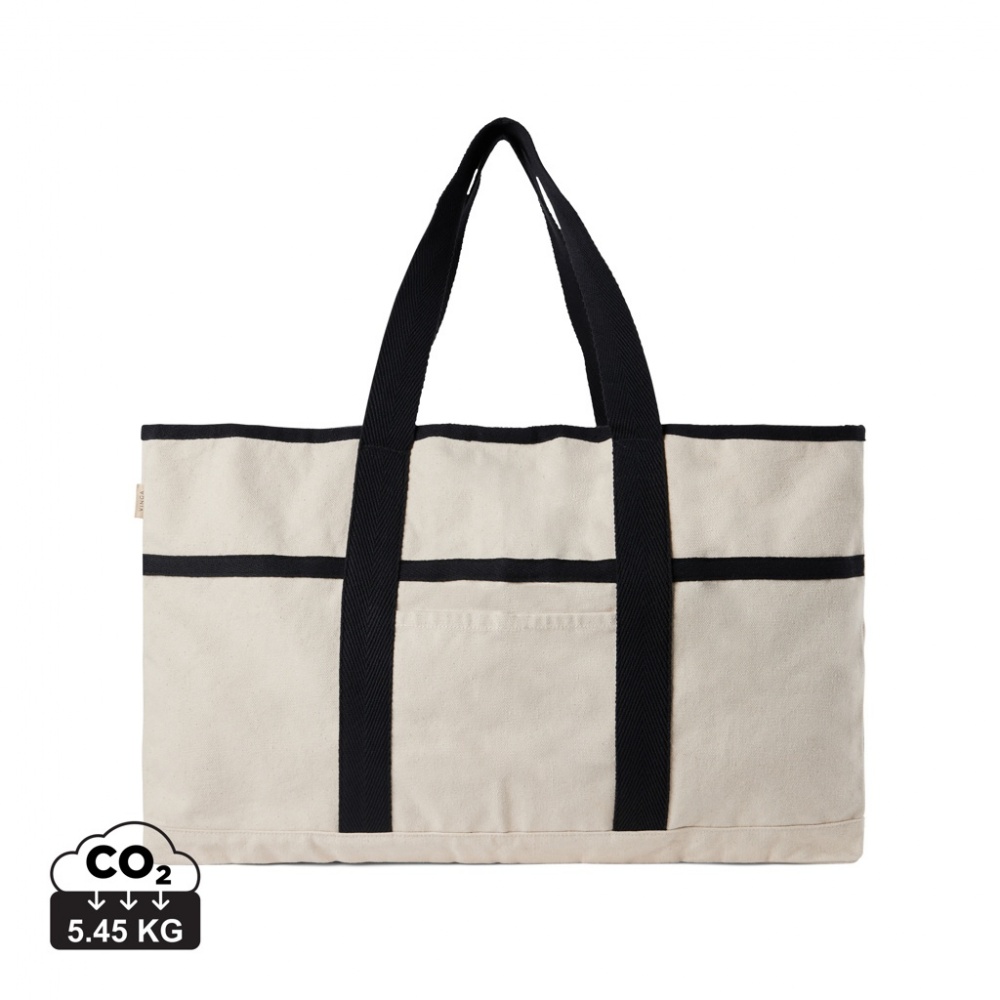 Logotrade promotional gifts photo of: VINGA Volonne AWARE™ recycled canvas beach bag