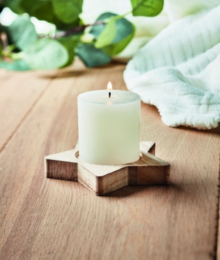 Logo trade promotional products picture of: Candle on star wooden base