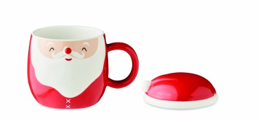Logo trade promotional giveaway photo of: Ceramic mug with lid 370 ml