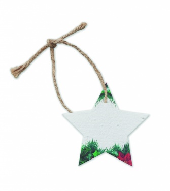 Logo trade promotional giveaways image of: Seed paper Xmas ornament