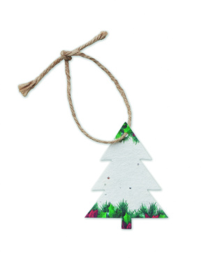 Logo trade promotional products image of: Seed paper Xmas ornament
