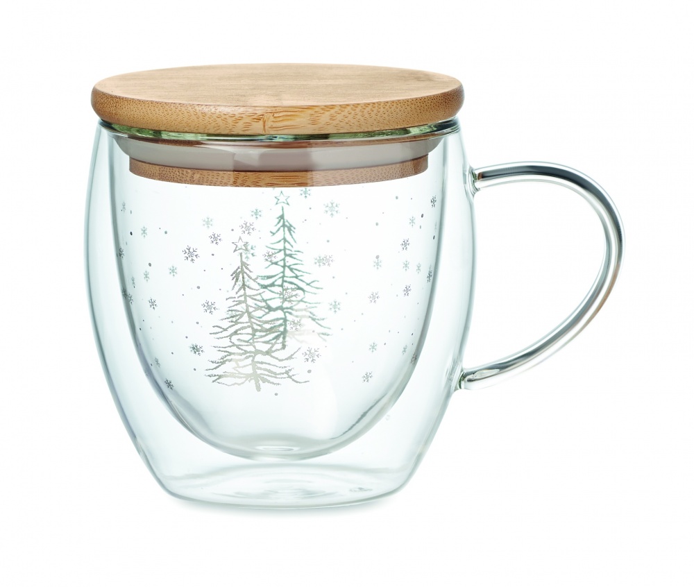 Logo trade promotional giveaways image of: Double wall borosilicate mug