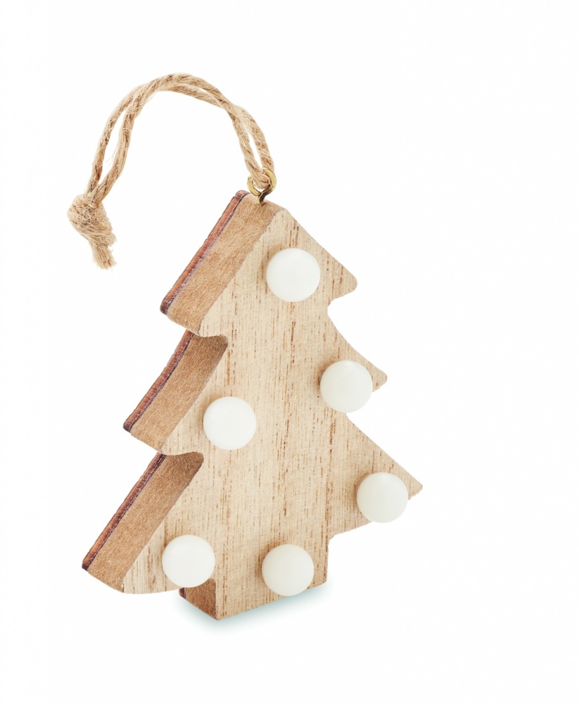Logotrade advertising products photo of: Wooden weed tree with lights
