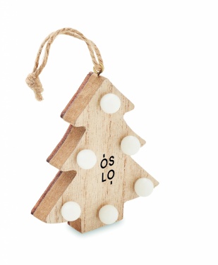 Logo trade promotional items picture of: Wooden weed tree with lights