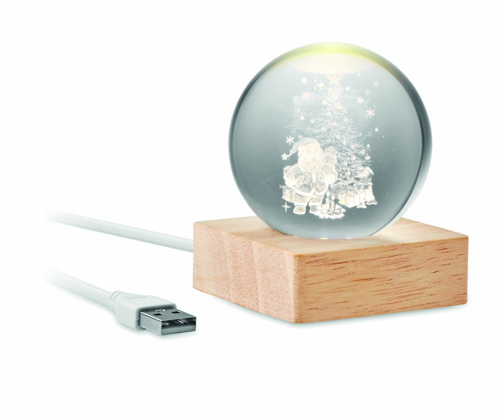 Logotrade corporate gift image of: Christmas LED crystal ball