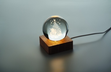 Logo trade promotional giveaway photo of: Christmas LED crystal ball