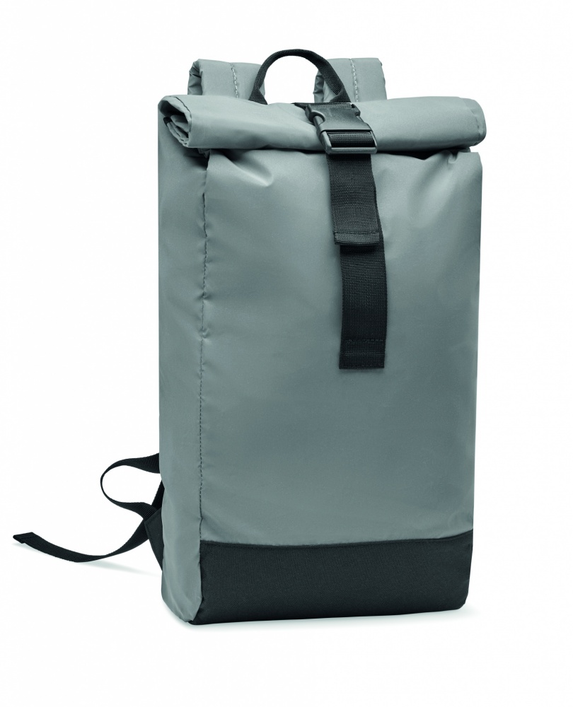 Logo trade advertising products image of: Reflective Rolltop backpack