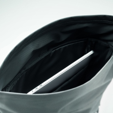 Logo trade promotional giveaways image of: Reflective Rolltop backpack