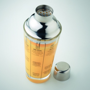 Logo trade advertising products picture of: Glass cocktail shaker 400 ml