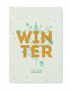 Logo trade promotional item photo of: A5 seed paper cover notebook