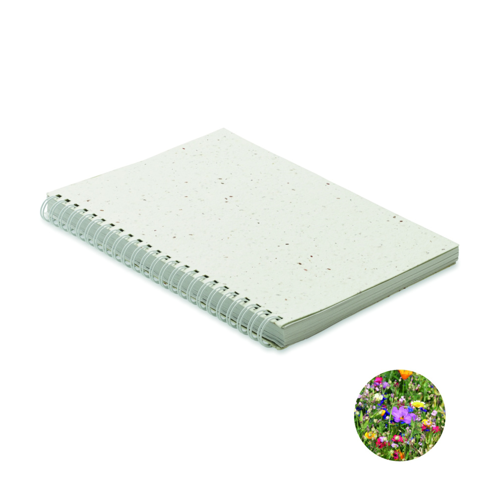 Logotrade promotional merchandise photo of: A5 seed paper cover notebook