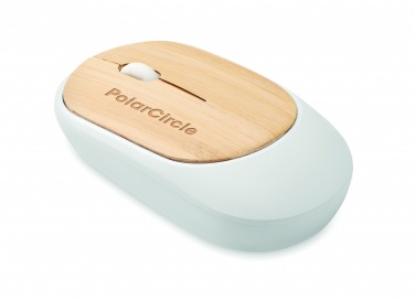 Logo trade promotional giveaway photo of: Wireless mouse in bamboo