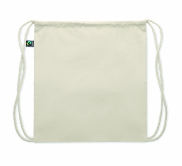 Logo trade promotional products image of: Drawstring bag Fairtrade