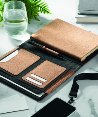 Logo trade business gift photo of: A5 portfolio in cork