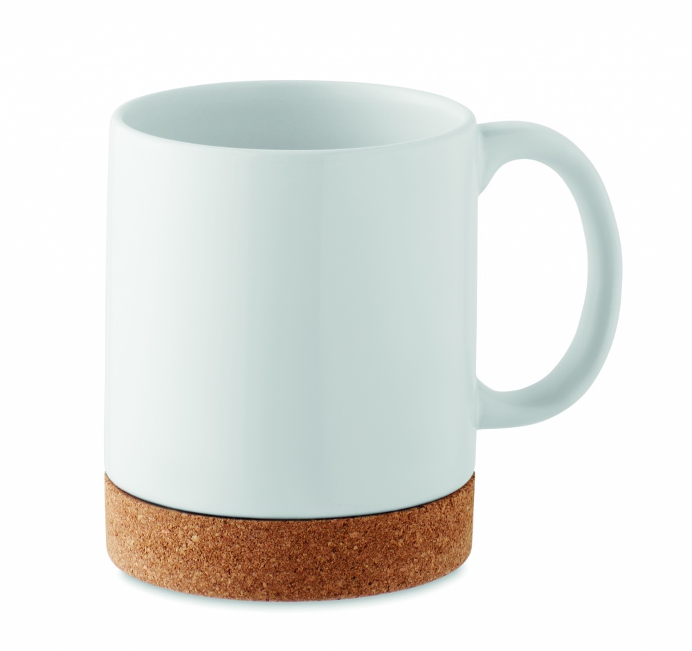 Logo trade promotional products image of: Sublimation ceramic cork mug