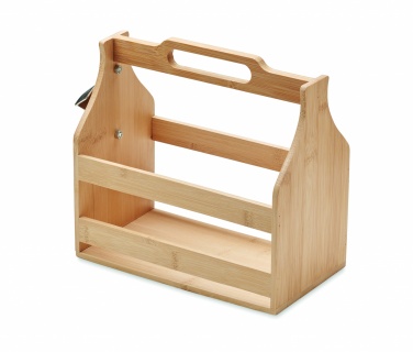 Logo trade promotional product photo of: 6 beer crate in bamboo