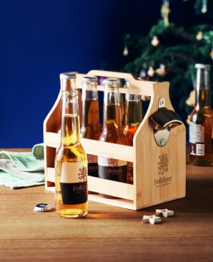 Logotrade promotional merchandise picture of: 6 beer crate in bamboo