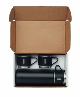 Logo trade promotional merchandise picture of: Double wall bottle and cup set