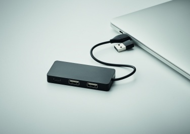 Logo trade corporate gifts image of: 3 port USB hub with 20cm cable