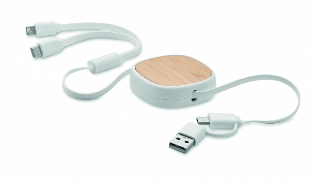 Logo trade advertising products image of: Retractable charging USB cable