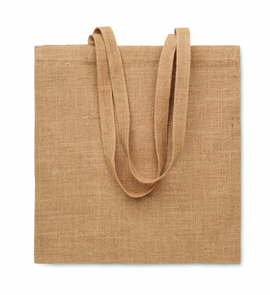 Logo trade promotional giveaways picture of: Jute long handled shopping bag