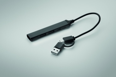 Logo trade promotional gifts picture of: USB 4 port hub 19 cm