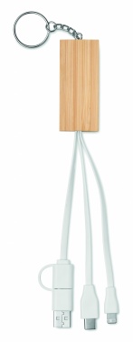 Logotrade promotional giveaways photo of: Bamboo key ring and stand Salo