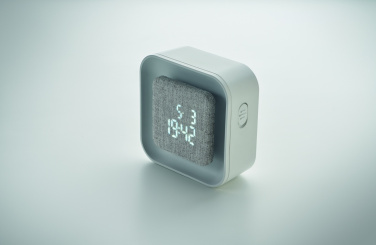 Logo trade business gifts image of: Recycled ABS/RPET alarm clock Stuttgart