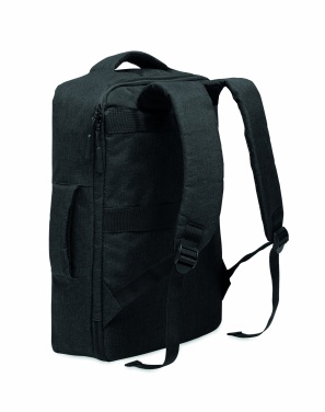 Logo trade promotional item photo of: A safe 15-inch laptop backpack made of 300D RPET with a 210D RPET lining and customizable printing.