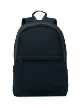 Logotrade promotional gift picture of: A 15-inch laptop backpack made of recycled pre-consumer cotton and recycled polyester with customizable printing.