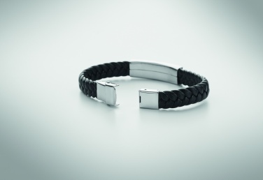 Logo trade promotional items picture of: Braided faux leather bracelet