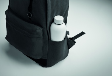 Logo trade promotional merchandise image of: A 15-inch laptop backpack made of recycled pre-consumer cotton with customizable printing