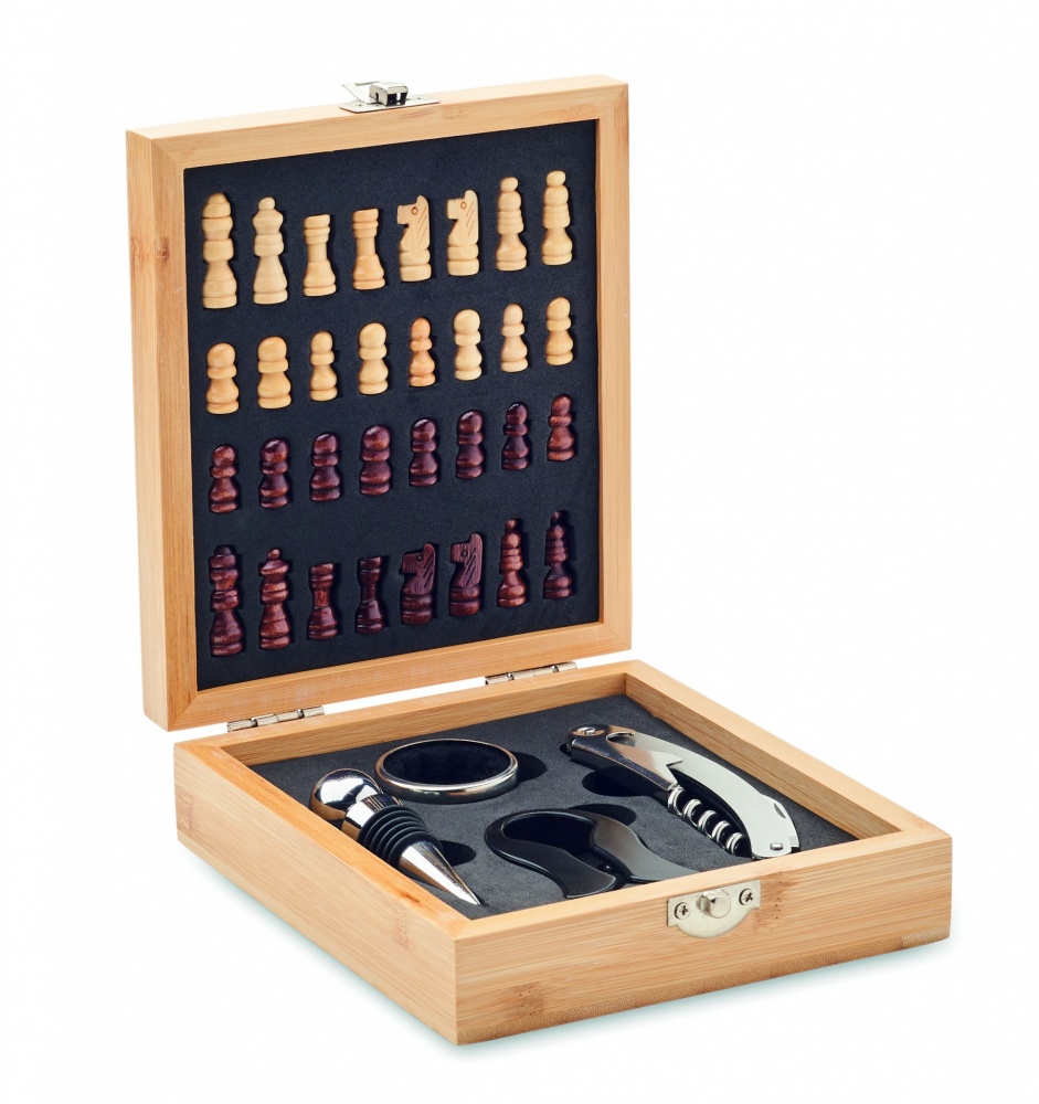 Logo trade promotional items image of: Chess board wine set