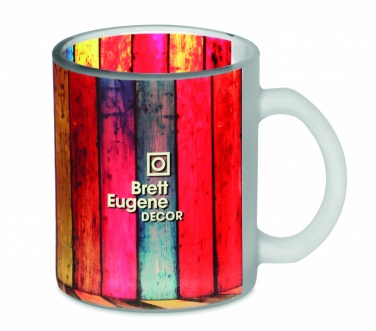 Logo trade promotional merchandise image of: Glass sublimation mug 300ml