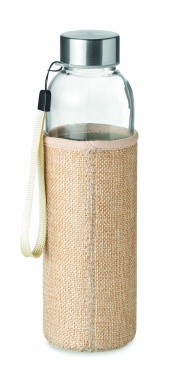 Logo trade promotional giveaway photo of: Glass bottle in pouch 500ml
