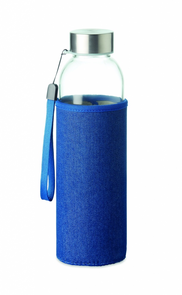 Logo trade corporate gifts image of: Glass bottle in pouch 500 ml