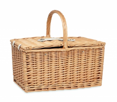 Logotrade promotional item picture of: Wicker picnic basket 4 people