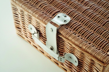 Logo trade promotional product photo of: Wicker picnic basket 4 people