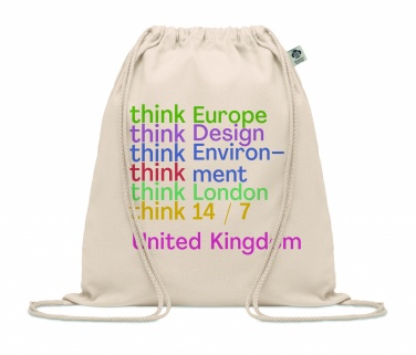 Logotrade promotional items photo of: Organic cotton drawstring bag
