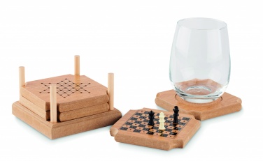 Logo trade promotional giveaways image of: 4-piece coaster game set