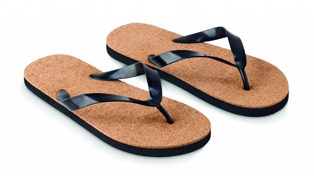 Logo trade corporate gift photo of: Cork beach slippers L