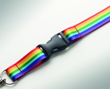 Logo trade promotional items picture of: Rainbow RPET lanyard