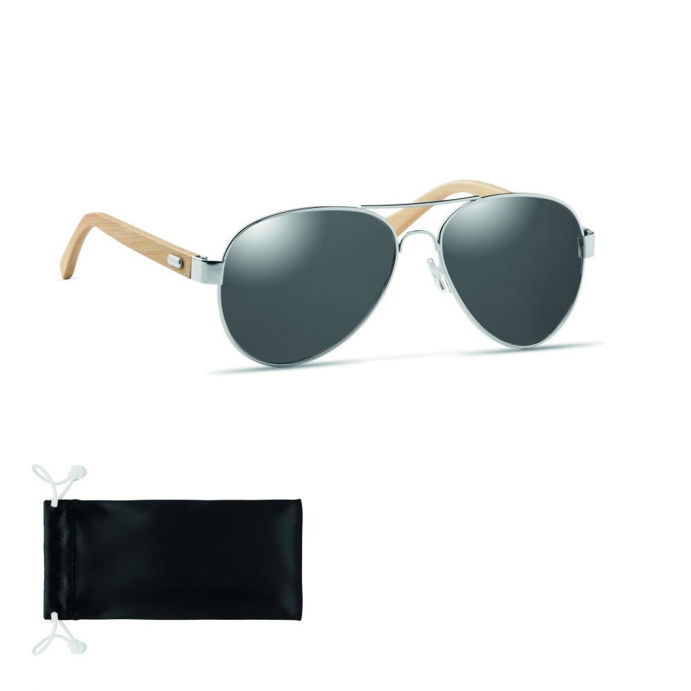 Logotrade promotional items photo of: Bamboo sunglasses in pouch TARTU