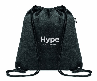 Logotrade advertising products photo of: RPET felt drawstring bag