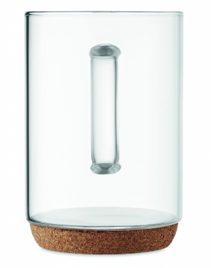 Logotrade promotional giveaway image of: Glass mug 400ml with cork base