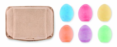 Logo trade promotional merchandise photo of: 6 chalk eggs in box
