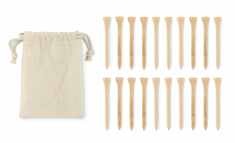 Logotrade promotional products photo of: 20 bamboo golf tees set