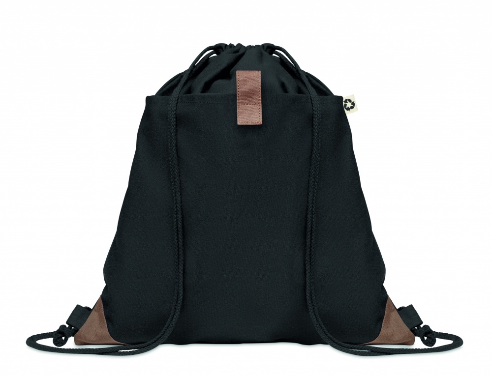 Logo trade advertising product photo of: Recycled cotton drawstring bag