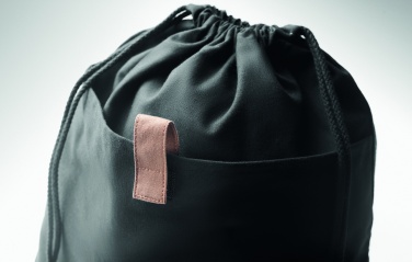 Logo trade corporate gifts image of: Recycled cotton drawstring bag