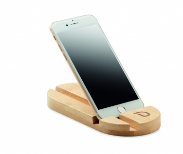 Logo trade advertising product photo of: Bamboo tablet/smartphone stand